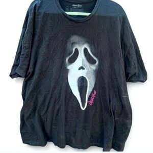 Y2K Bioworld Ghost Face Graphic Tee Black Size XXL